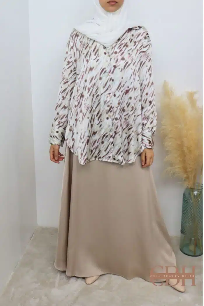 Chemise longue imprimée
