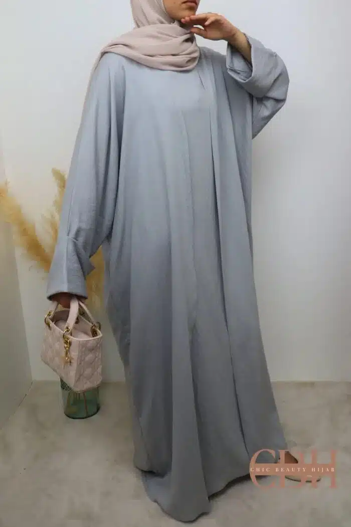 robe-lin-gris-ensemble-abaya-kimono