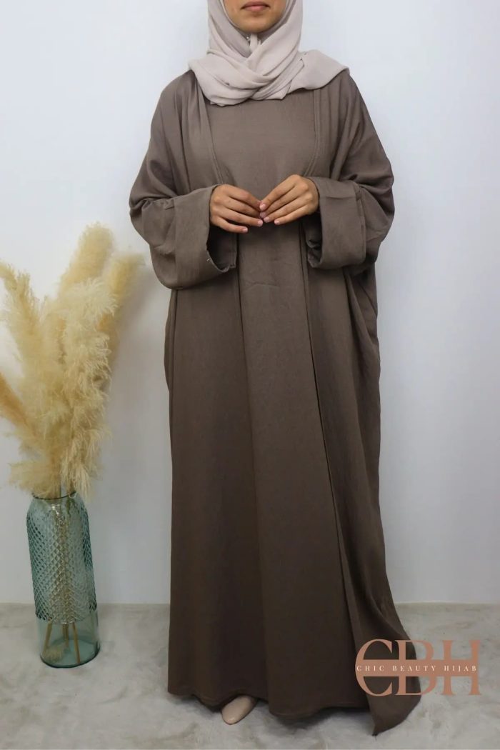 abaya-lin-taupe-kimono-fluidite-details-manches