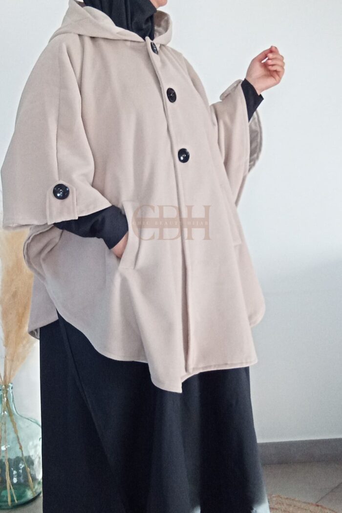 Manteau cape oversize pour femme, style chic et moderne