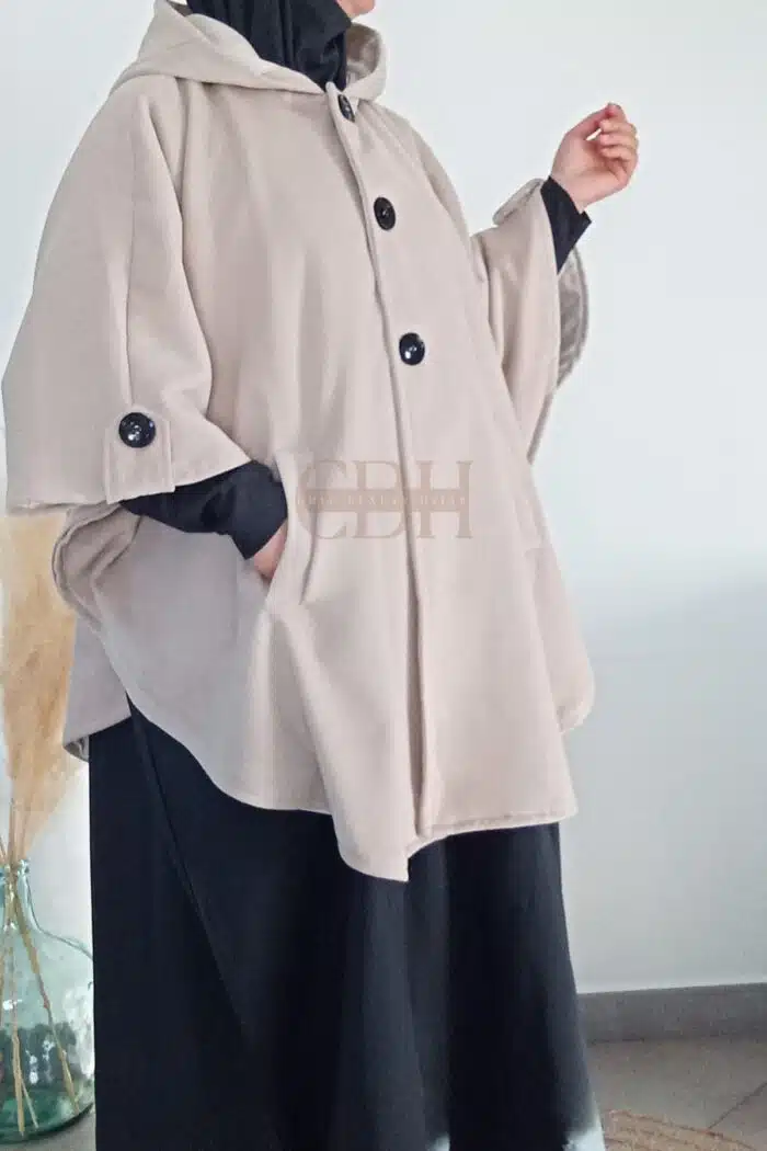 Manteau cape oversize pour femme, style chic et moderne