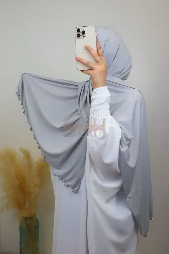 Hijab jersey premium frisé – look complet