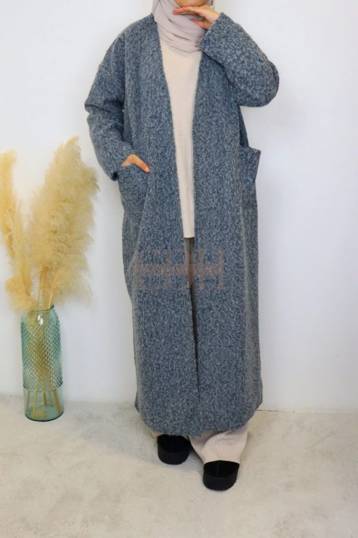 Détail du tissu texturé gris