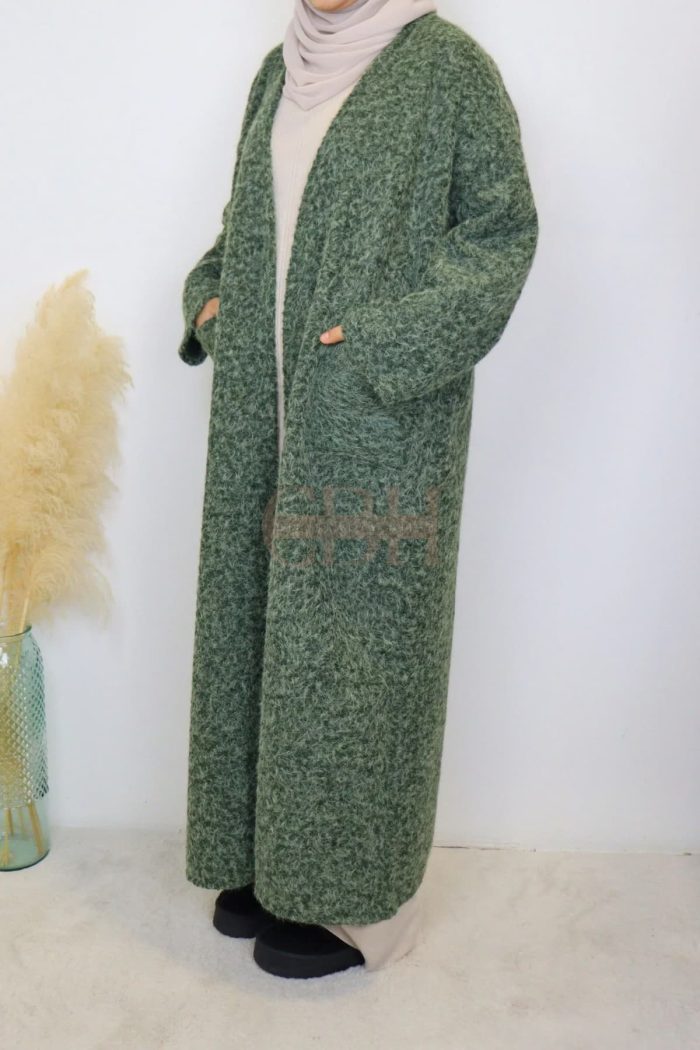 Manteau kaki mastour – Vue de dos