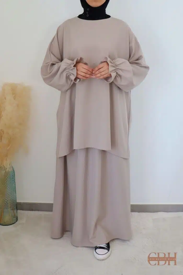 ensemble jupe longue Camila beige