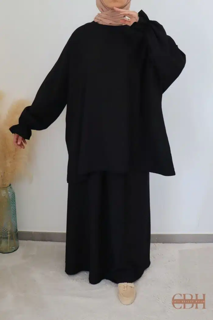 ensemble jupe longue Camila noir