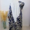 Robe imprimée fluide Elif bleue